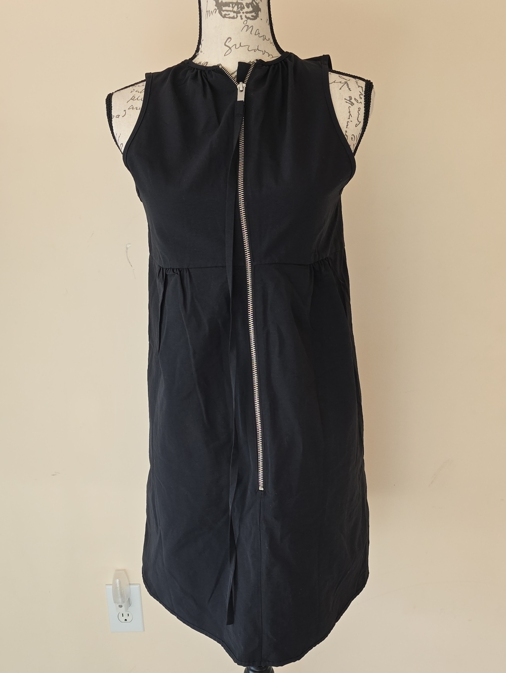 COS Black Sleeveless Zip-Front Dress